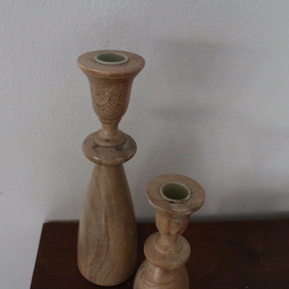 mango wood candle holders - Picture 2 of 11